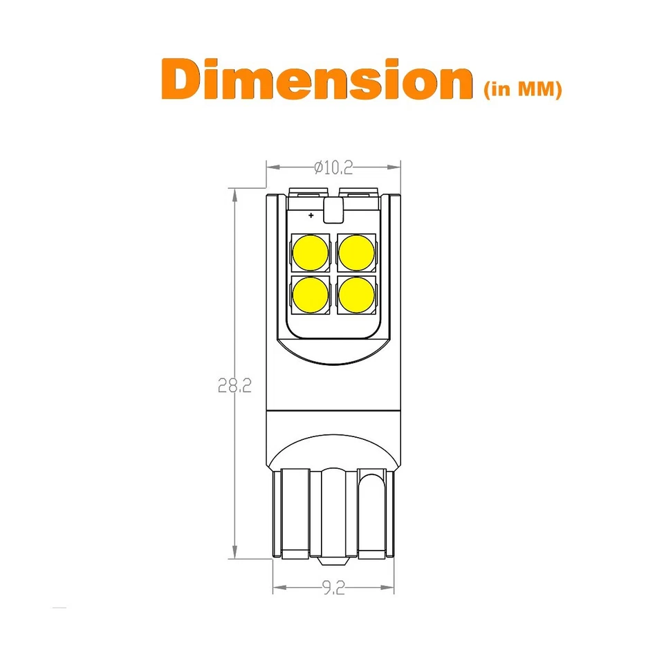 Bombillas de retroceso LED 921 W16W blancas para Kia K900 2015 2016 2017 Foto 3 de 4