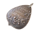 Anhänger Medaille Verein der Kinder Mariens Blumen Relief 11 g/4,1 x 2,7 cm