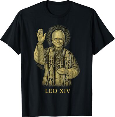 New Pope Leo XIV Robert Francis Prevost T-Shirt for adult S-4XL