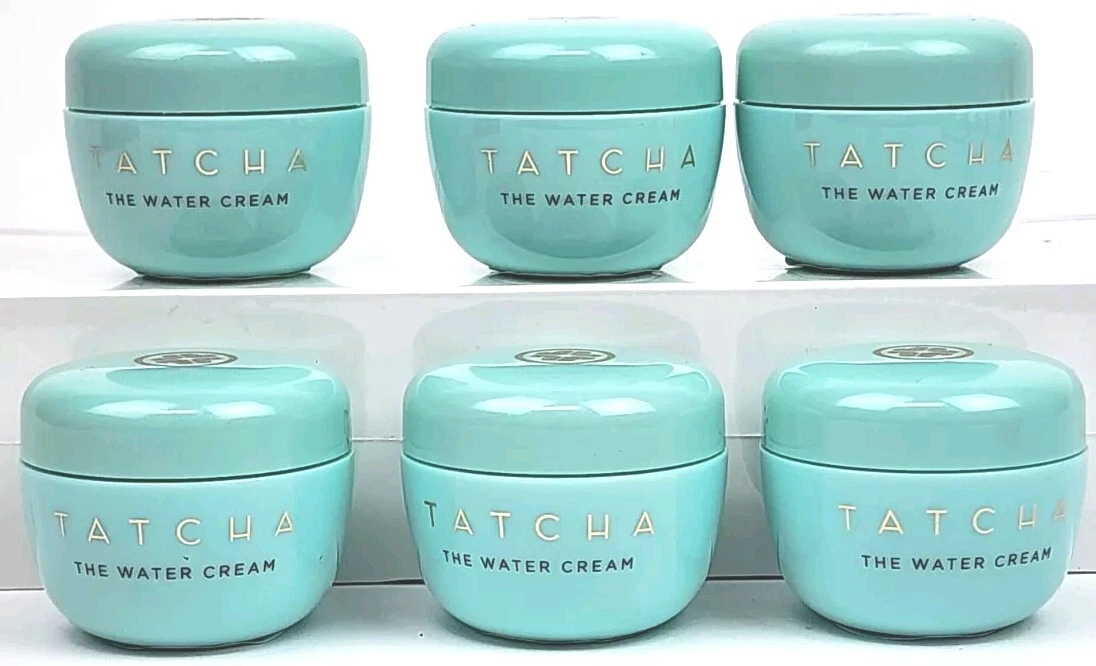 6 x Tatcha The Water Cream Moisturizer 0.34 oz / 10mL Travel Size