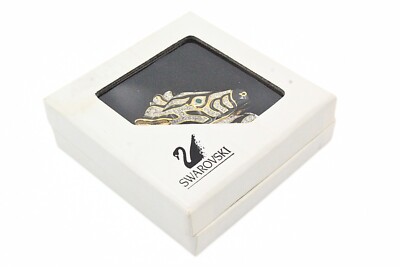 Splendid Swarovski Signed Zebra Head Gold Tone Encrusted Crystal