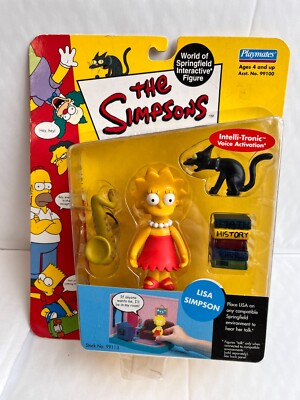 NEU UND VERPACKT Playmates Interactive The Simpsons Serie 1 Lisa Simpson Actionfigur WOS