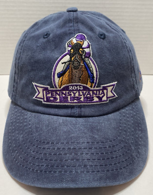 2013 Pennsylvania  Derby/Cotillion Stakes Blue Strap-Back Hat Embroidered Logos