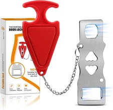 Portable Door Lock for Travel, Hotel Door Locks for Travelers,Door Look Secur...