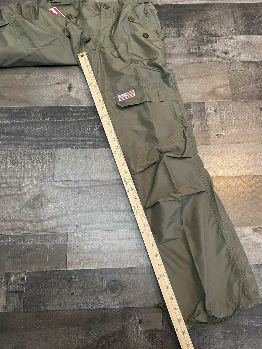 【Special】 90s UFO Wide Cargo Pants NWT Vintage 90s UFO Spell Out Parachute Rave Cargo Pants