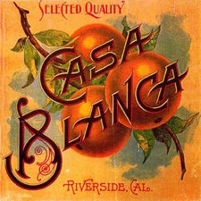 Vintage Casa Blanca Orange Label Reproduction Metal Sign FREE SHIPPING