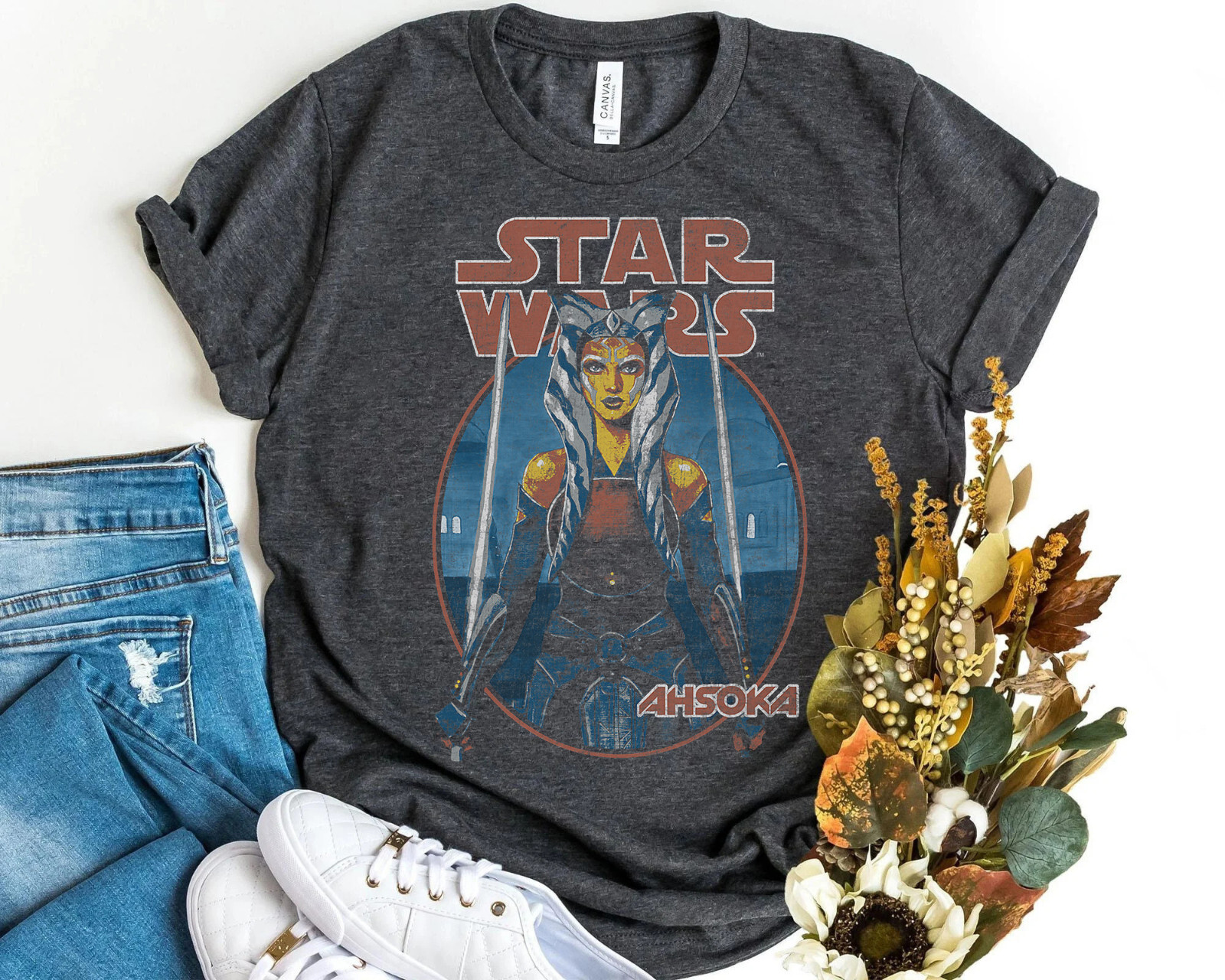 ALTRA Camicia Star Wars Classic Ahsoka Tano Twin Sabers Vintage Unisex Adulto Bambino 383025