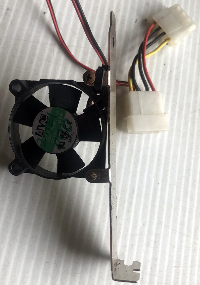 Vintage SUNON / AVC Desktop Computer Rear-Mount 12V 0.5W Cooling Fan w/ Bracket - Image 2 of 4