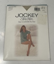 VTG 1996 Jockey For Her SMALL/TALL Avocado Control Top Reinforced Toe Pantyhose