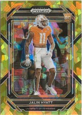 2023 Panini Prizm Jalin Hyatt Gold Prizm SP RC New York Giants