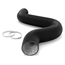 Flexible Air Aluminum Ducting Vent Hose for HVAC Ventilation Exhaust 2 Clamps