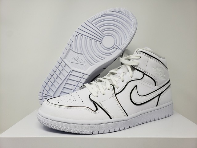 DS Air Jordan 1 Retro Mid WMNS IRIDESCENT REFLECTIVE WHITE Size 12w | eBay