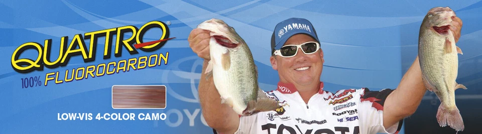 Líder de pesca Hi-Seas Quattro 100 % fluorocarbono camuflaje | 50 yardas | Prueba de selección Foto 3 de 4