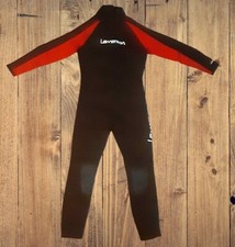 Men  s Full Body Wetsuit By Lemorecn, 3/2MM Black  Red Color, Size Small