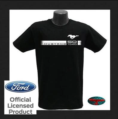 FORD Mustang T-SHIRT - 50 Years Anniversary Licensed Product USA schwarz Shelby - Bild 1 von 2