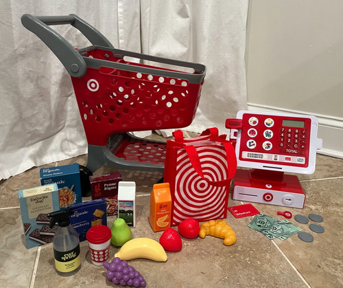 Target Toddler Shopping Cart Cash Register Food Groceries Pretend Playset