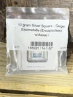 10 Gram Silver Bar GEIGER Original Premium in Square Capsule Assay .999 fine