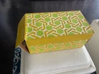 VINTAGE PYREX PROMO BASKET WEAVE CASSEROLE LID CRADLE 1.5 QT ORIG BOX