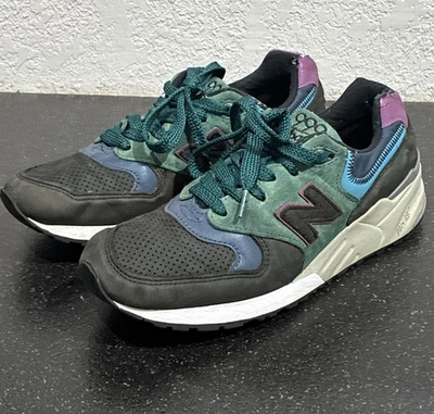 New Balance 999 Men’s Sz 8 Sneaker Green Black Purple Blue, Rare! - Photo 1/4
