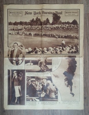 Zwei Tageszeitungen aus dem Jahr 1931.  The Star Und New York Evening Post