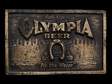 NB03146 VINTAGE 1970s PALE EXPORT OLYMPIA BEER BELT BUCKLE