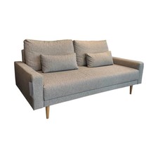 freistil Rolf Benz Sofa 170 Stoff 4020 Hell Silbergrau Grau Kegelfuß Eiche 