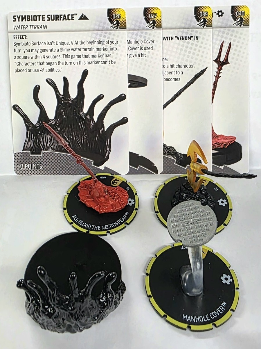 HEROCLIX ALL-BLOOD THE NECROSPEAR 040 VENOM'S AXE 039 MANHOLE