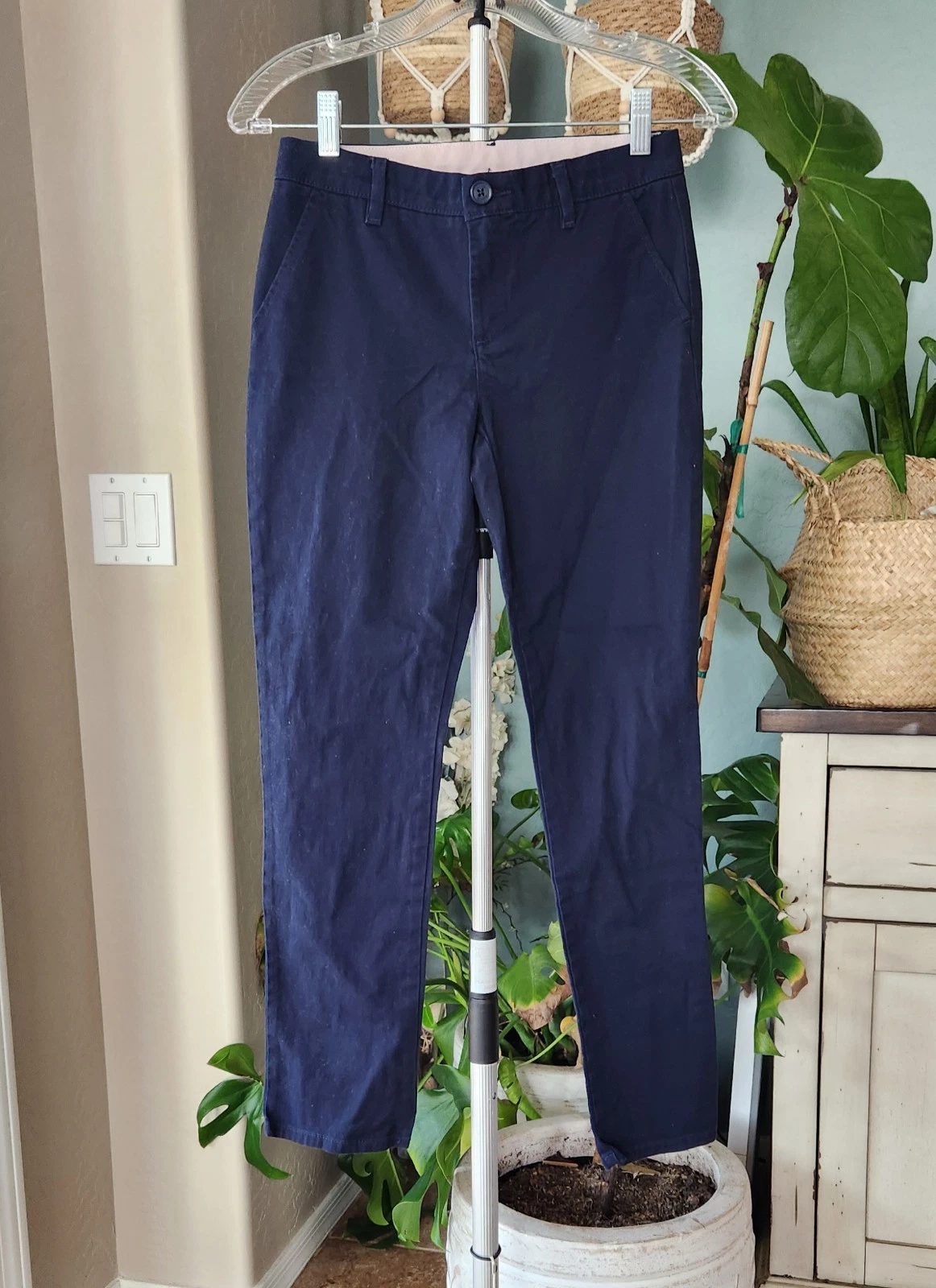 Set Of 2 Gap Kids Size 12 Navy Blue Pants With Organic Cotton, New