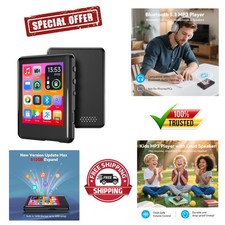 16GB Bluetooth Music Player - FM Radio, Voice Recorder, Supports 512GB SD Card