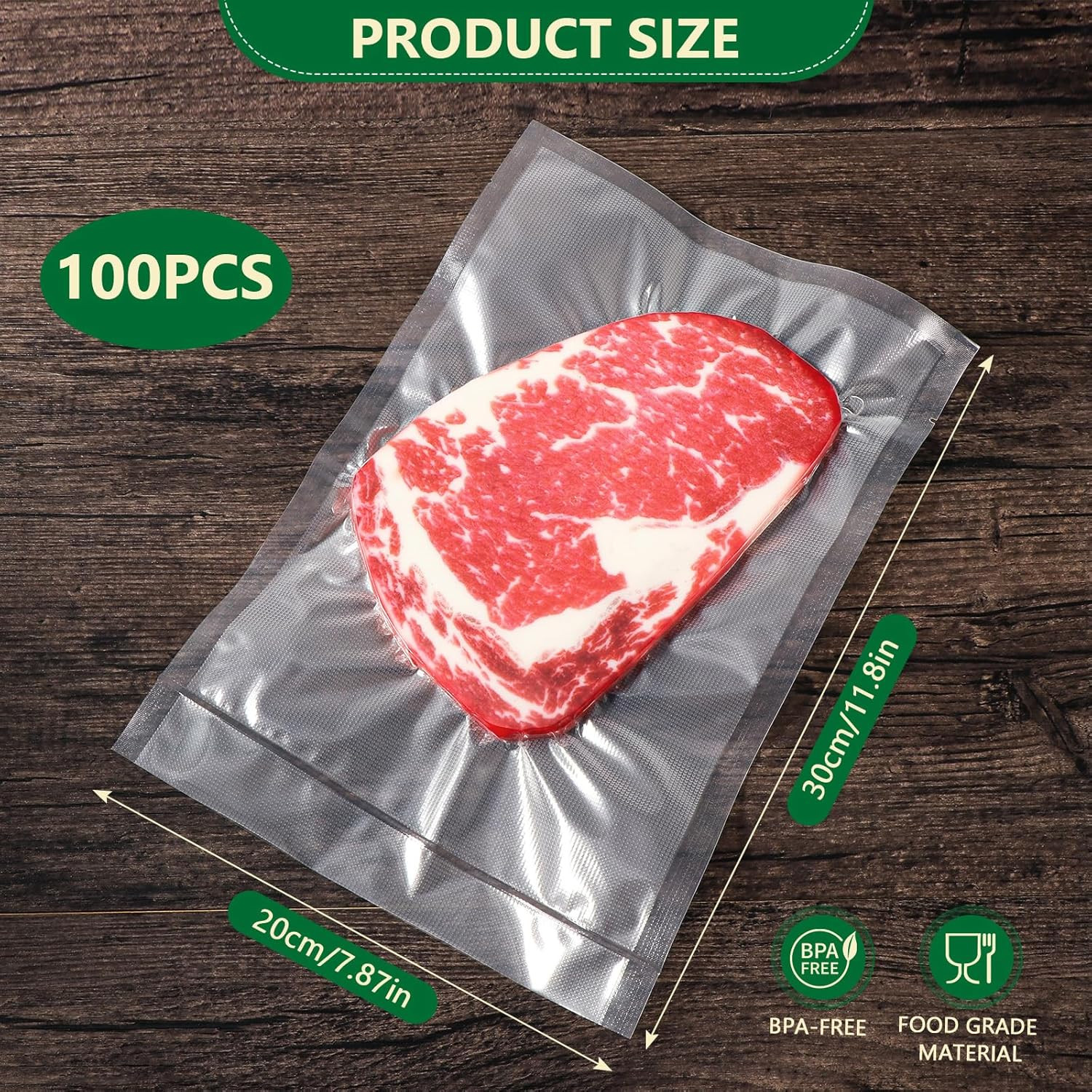 Offerta 100 Buste Sottovuoto 20x30 Professionali Goffrate - Prezzo Shock - 2