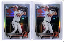 (2) Lot 2025 Bowman Chrome Draft Ike Irish Refractor 1st Prospect #BDC-16 O's