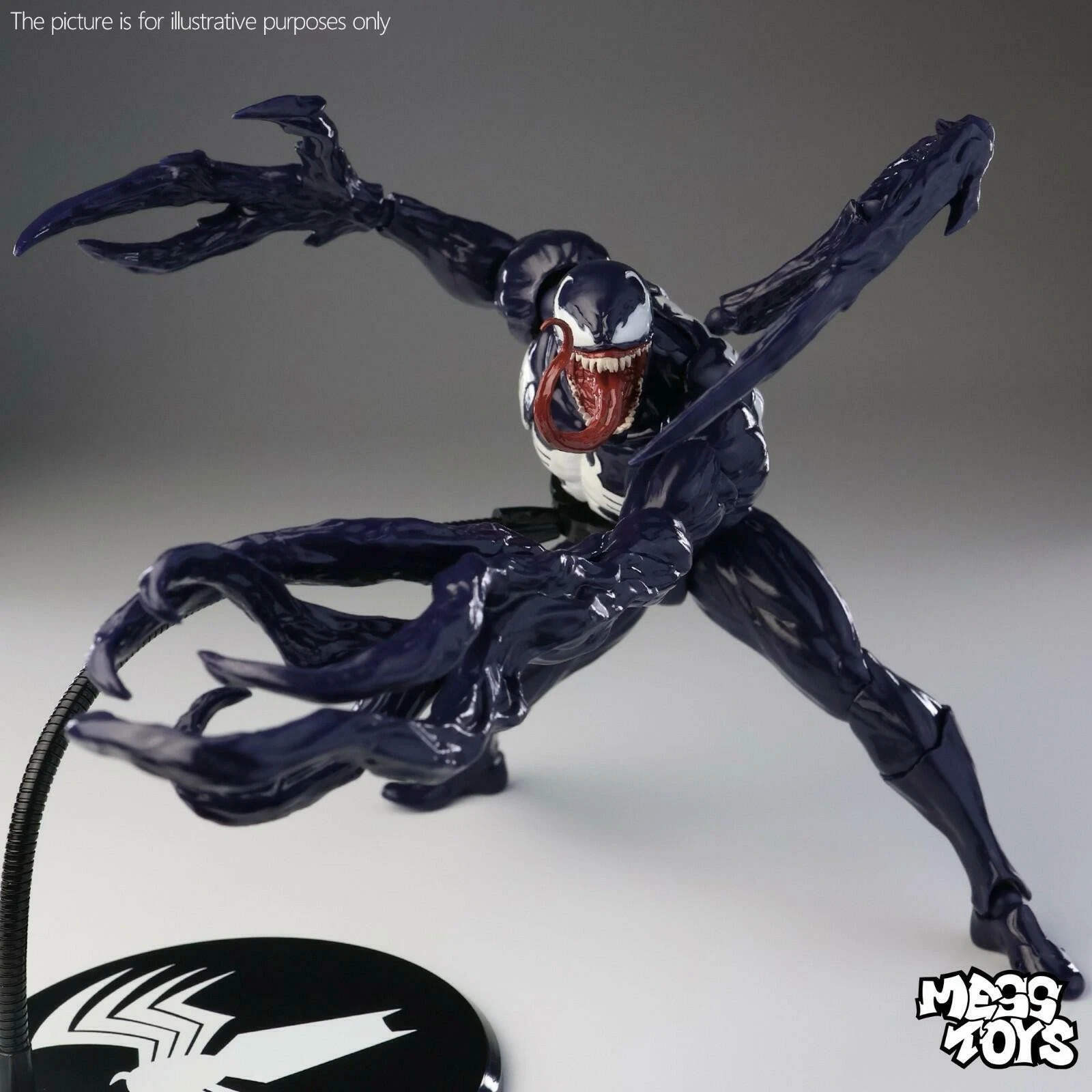 Mess Toys Venom Lethal Neighbor Spider-Man Symbiote 1/12 Action Figure Toy image 13