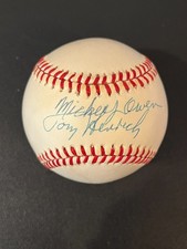 Mickey Owen Tommy Henrich Dual Auto Autograph Signed Baseball JSA