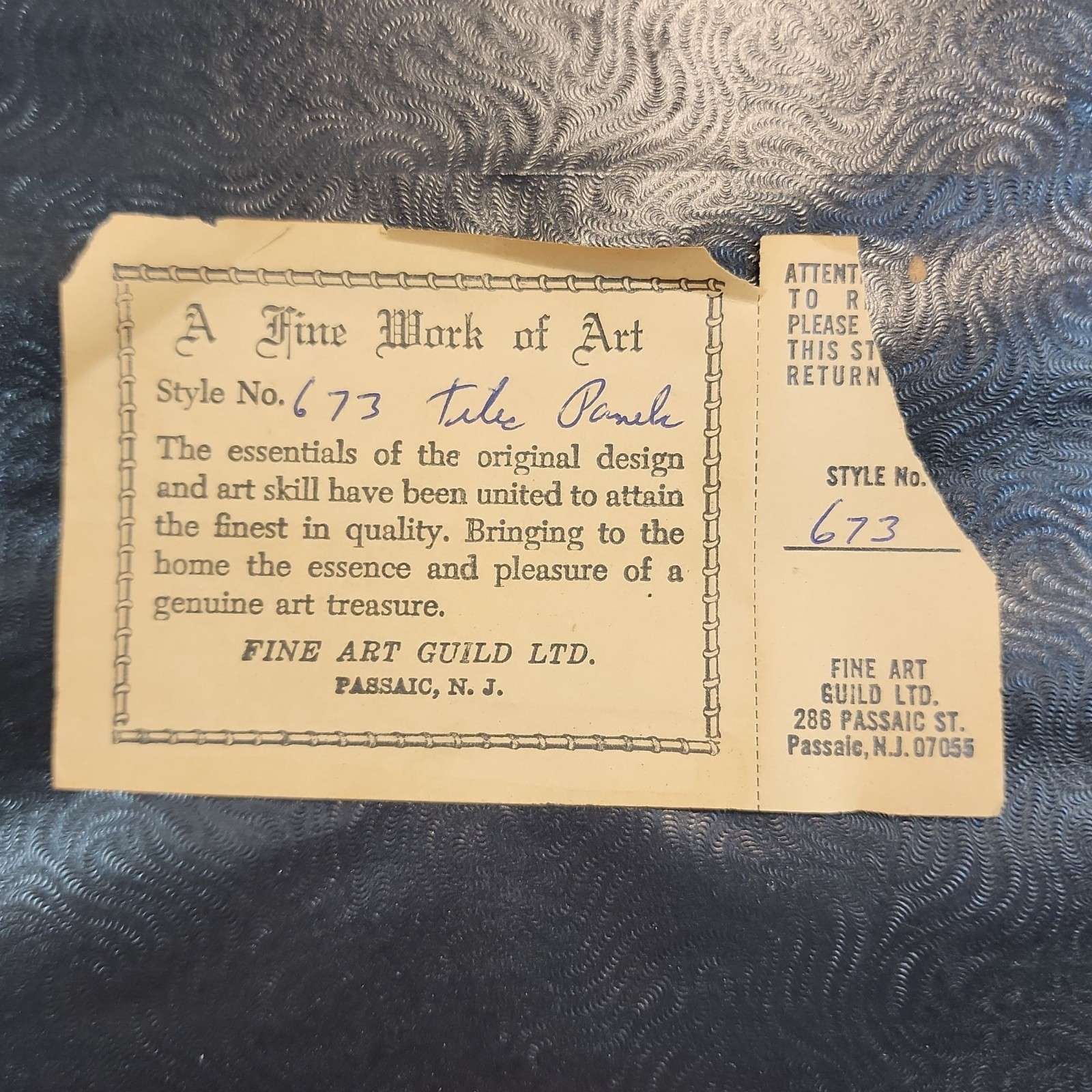 Hand-Painted VTG Persian Style Tile Wall Art Ornate Wooden Frame Floral MCM