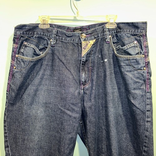 Vintage Coogi Men’s Jeans Denim Sz 40x35 (41x34) Kings Of Earth Patch Read - Picture 4 of 15