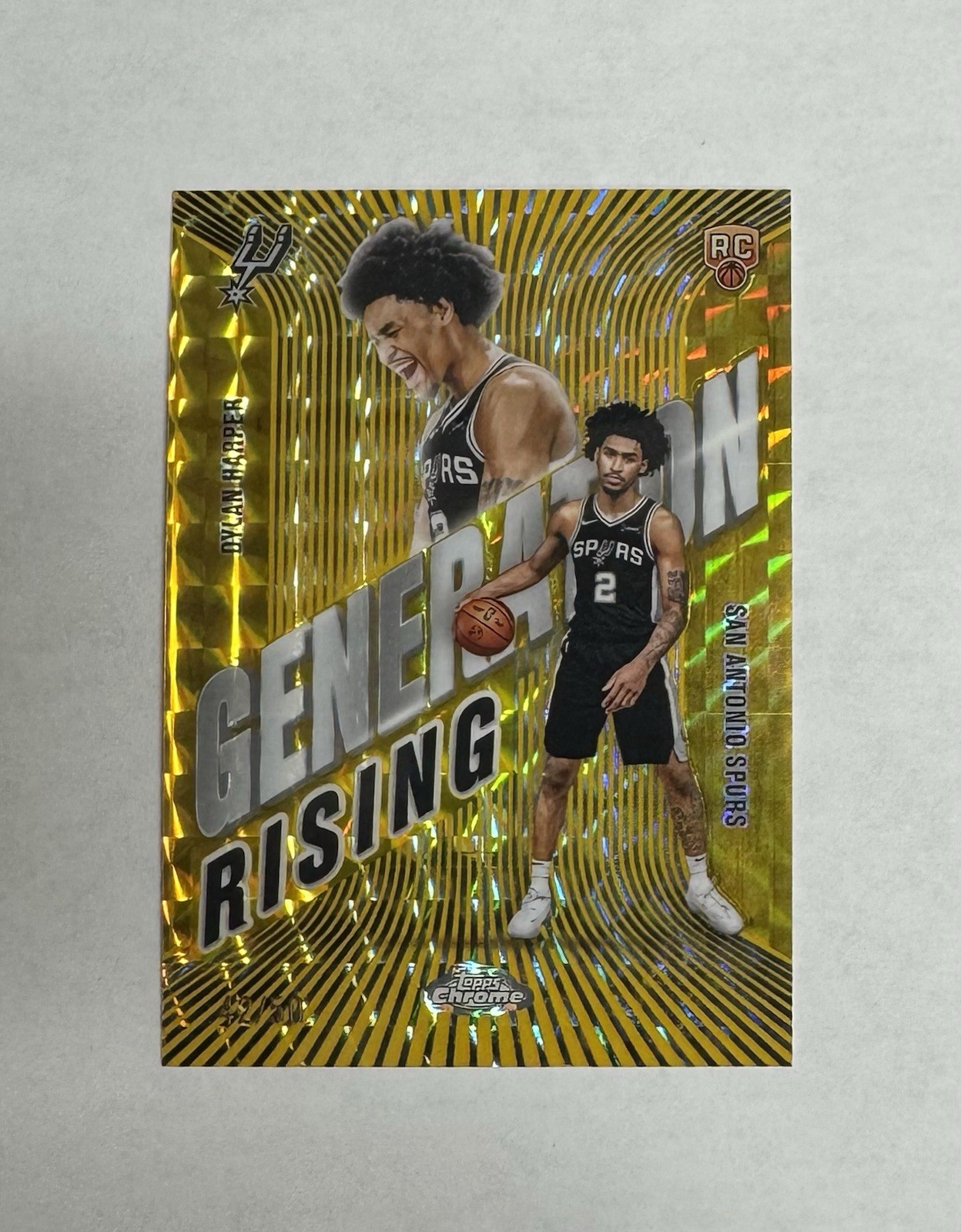 Dylan Harper 2025-26 Topps Chrome Generation Rising #GR-2 Gold Geometric /50 RC