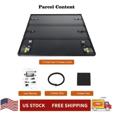 4.5FT Hard Tri-Fold for 2022-2023 2024 Ford Maverick Tonneau Cover Truck Bed US