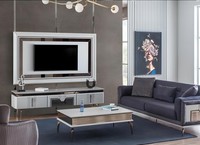 Designer Wohnzimmer Set 4Tlg. Polstersofa Tv StäNder Couchtisch Tische