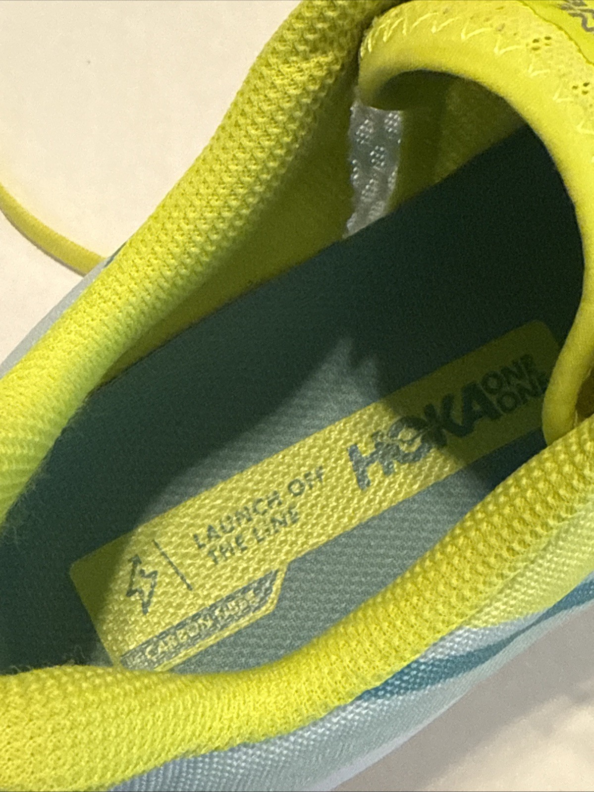 Hoka One One Unisex Rocket X Men’s 10 Women’s 9 Yellow Aqua Running Training thumbnail 7