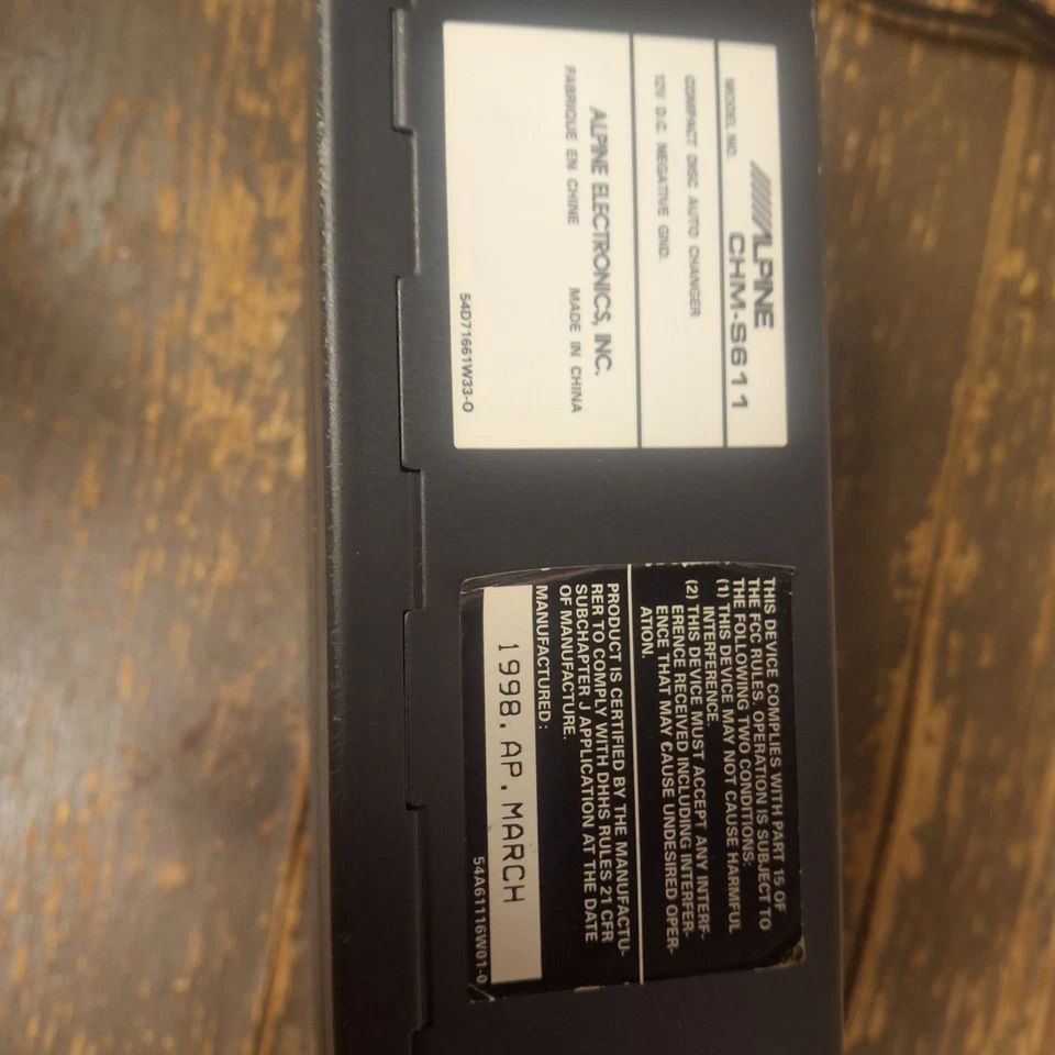 Alpine 6 CD Changer System CHM-S601 UNTESTED - Image 4 of 4