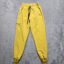 FIGS Womens Technical Collection Joggers XXS Yellow Scrub Pants Drawstring Waist