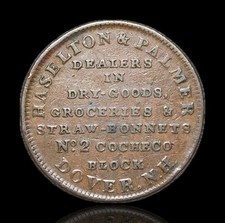 Hard Times Token. A.C. Smith, Haselton and Palmer. 1837