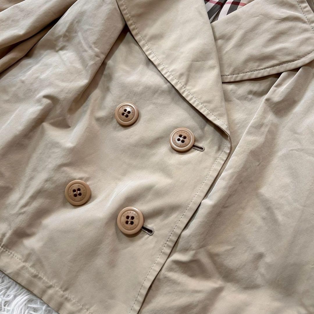 Burberry Blue Label Trench Coat Check Pattern Beige Polyester Size 38 For Women thumbnail 17
