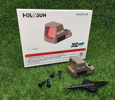 Holosun Open Reflex Compact Micro Green Dot Sight 6 MOA Reticle HE407K-GR X2 FDE