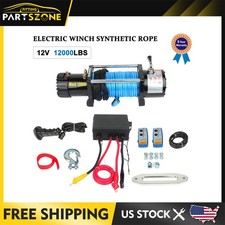 12000lb Electric Recovery Winch Towing Truck 9.5mm26m Synthetic Rope Off Road 12000lb Electric Recovery Winch Towing Truck 9.5mm26m Synthetic Rope Off Road