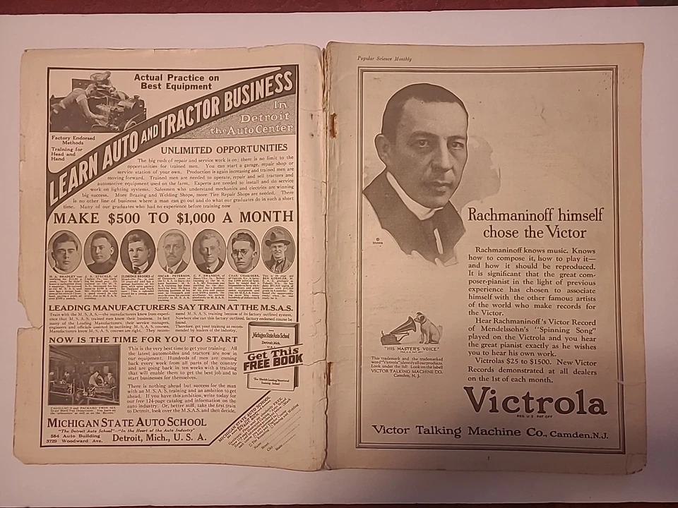 Popular Science Magazine April 1921 Norman Rockwell/200 Live Practical Articles - Image 4 of 4