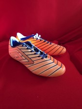 Men Sz 10.5 White/Orange Umbro Velocita Elixir League FG Soccer Cleat 81943U-Luk