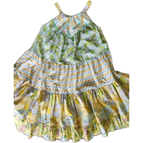 Matilda Jane Daisy Floral Ruffled Summer Sundress Tiered Girls Dress Size 10
