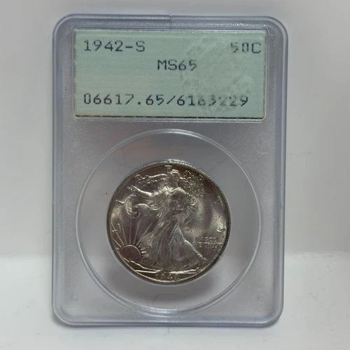1942-S Walking Liberty Half Dollar   PCGS MS-65