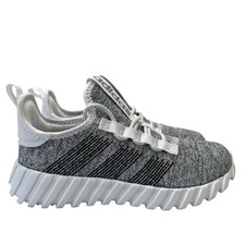 Adidas Kaptir Flow White Silver Metallic Shoes ID1452 Youth Boy's Sizes 13 - 3 Y